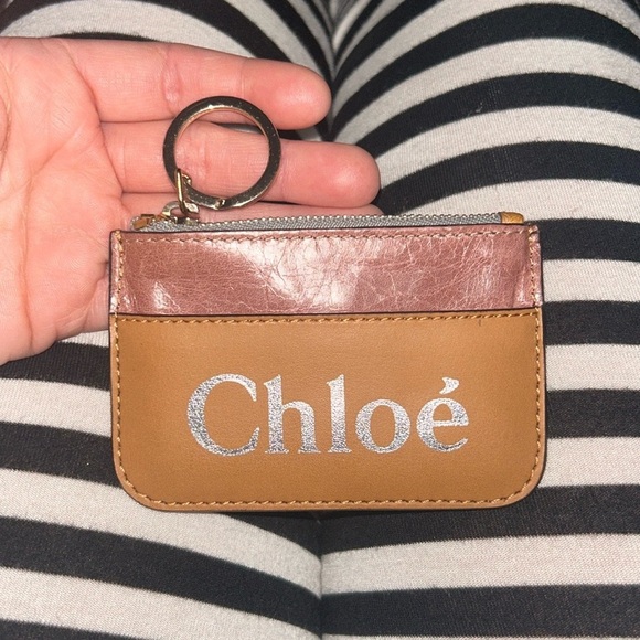 Chloe Handbags - Chloe tan leather coin wallet